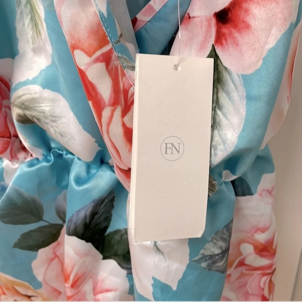 NWT Flora Nikrooz Intimates Lilith Satin Floral Romper Sleepwear Size XS - Picture 5 of 7
